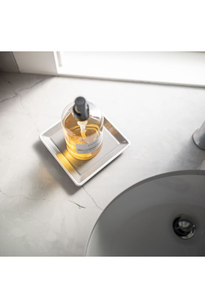 Square Shaped Trinket Tray Gray Metal, Alternate, color, Gray
