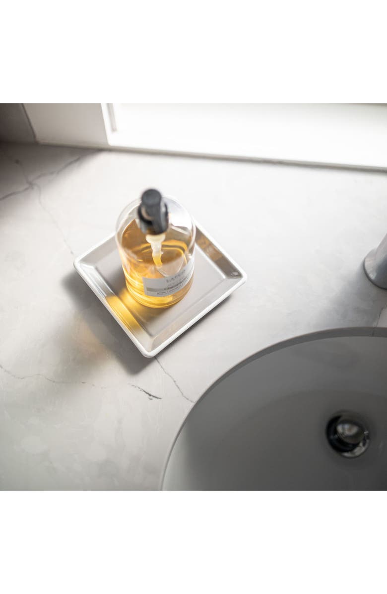 Foreside Home and Garden Square Shaped Trinket Tray Gray Metal, Alternate, color, Gray