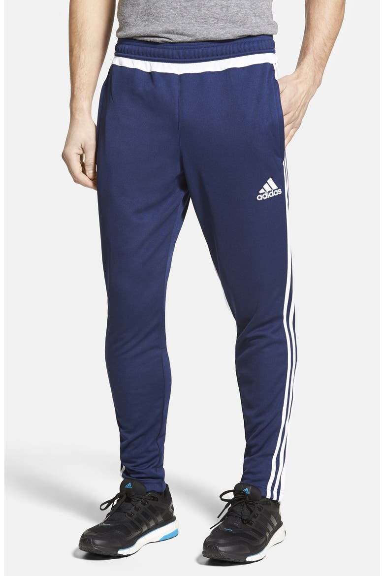 'Tiro 15' Slim Fit CLIMACOOL® Training Pants, Main, color, DARK BLUE/ WHITE/ DARK BLUE