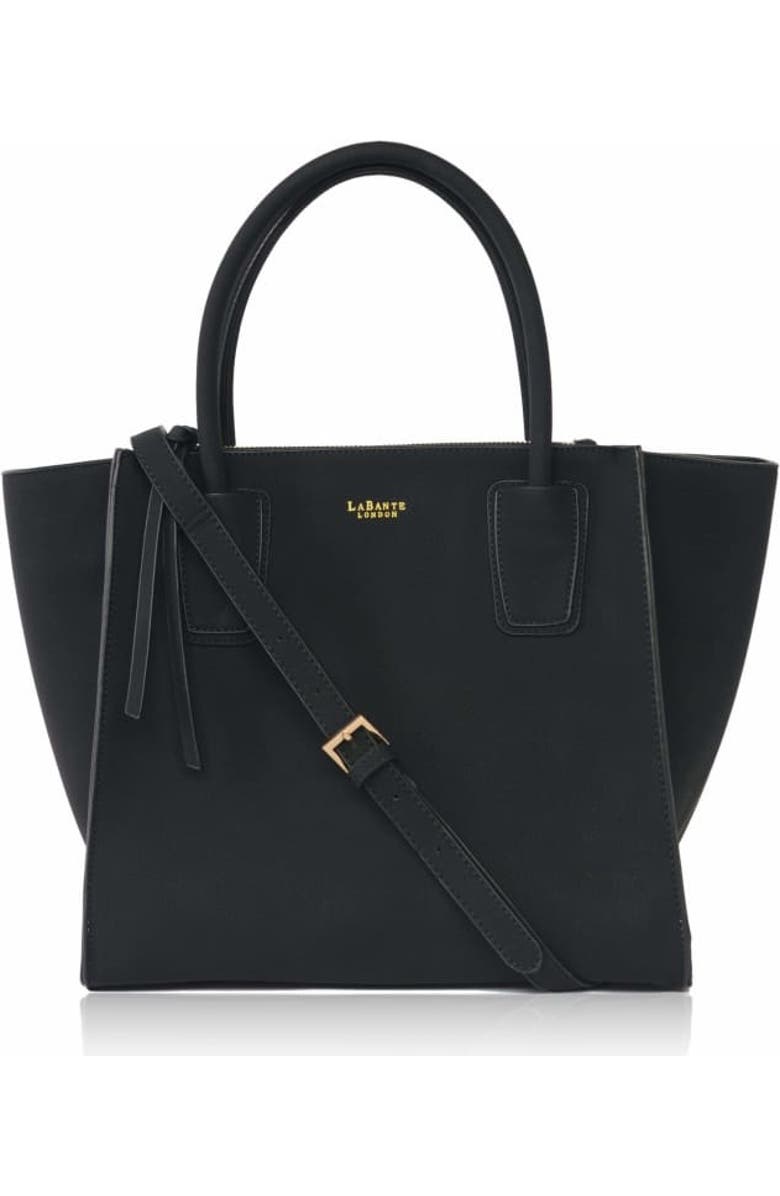 LaBante London Demi Vegan Winged Tote Bag, Main, color, Black