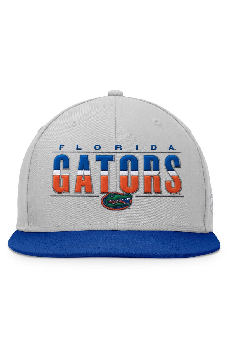 TOP OF THE WORLD Men's Top of the World Gray Florida Gators Hudson Snapback Hat, Alternate, color, Gray