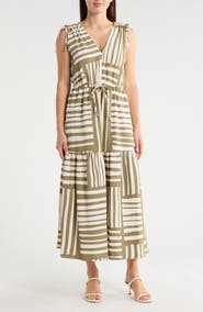 Calvin Klein Gauz A-Line Maxi Dress