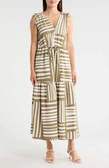 Calvin Klein Gauz A-Line Maxi Dress