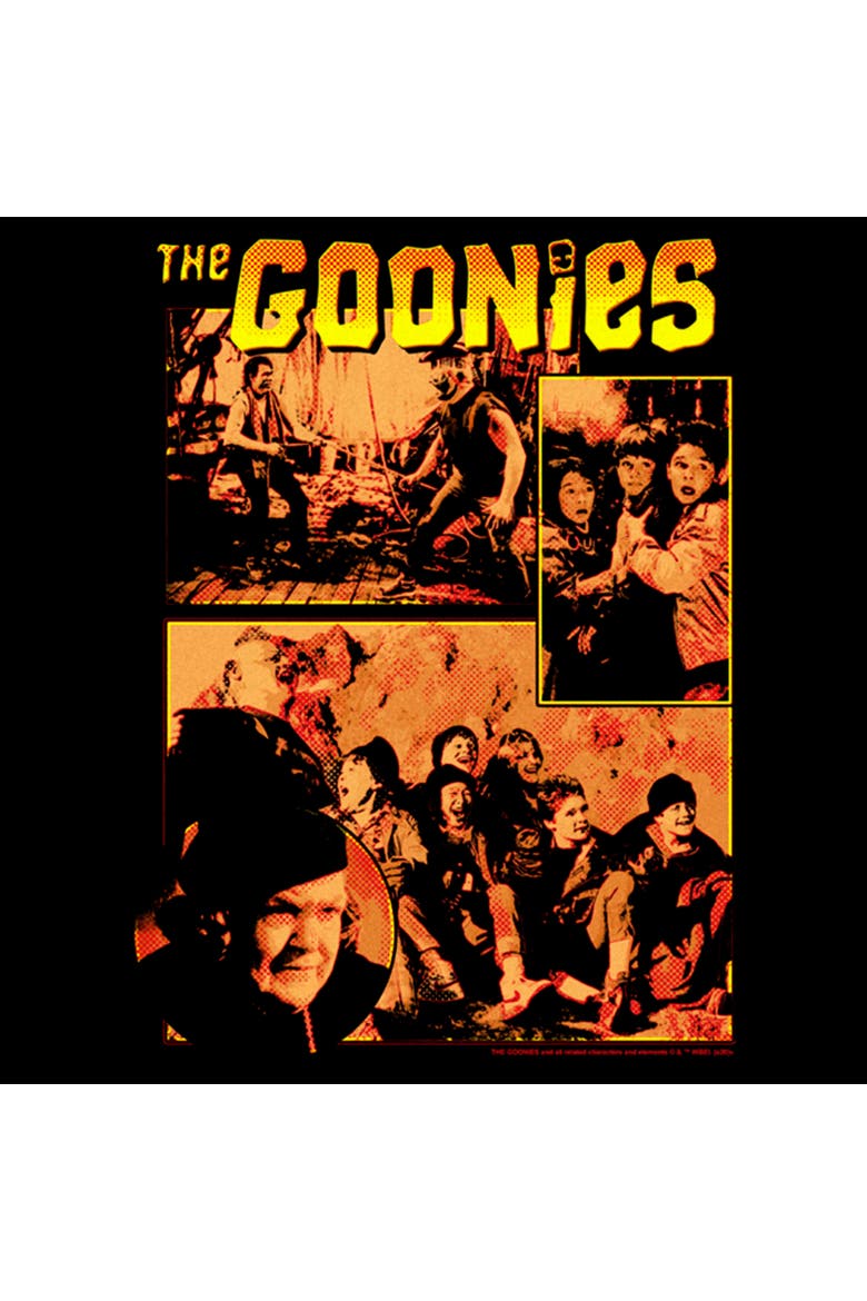 Men's The Goonies Squad Panels Graphic T-Shirt, Alternate, color, Black