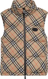 Burberry Harter Check Down Puffer Vest