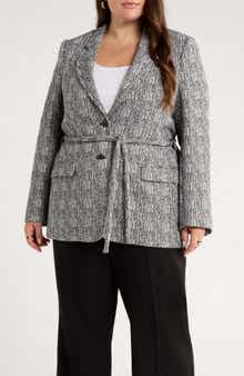 Nordstrom The Liv Belted Textured Boyfriend Blazer