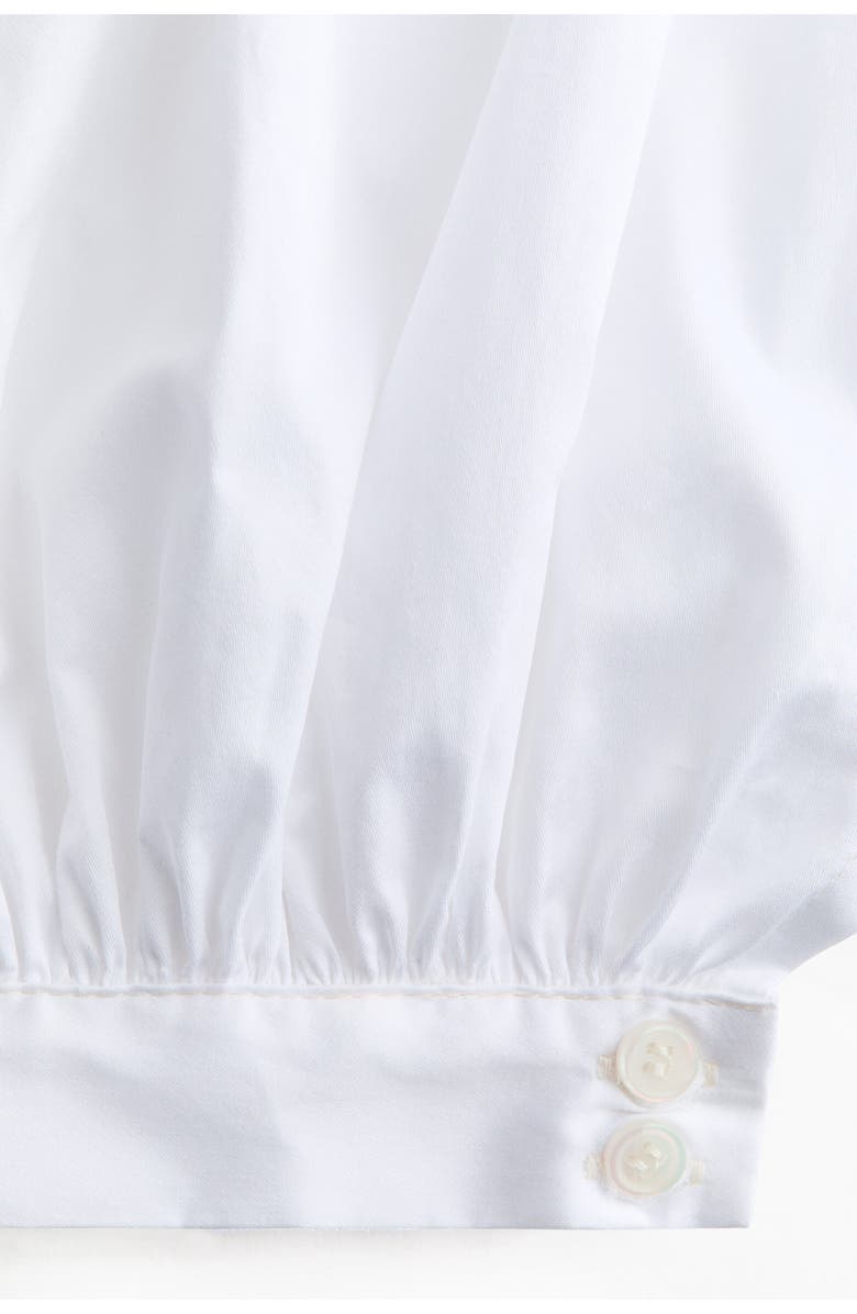 H&M Cotton Balloon Trousers, Alternate, color, White