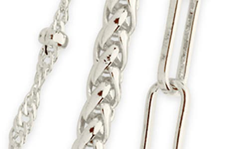 Sterling Forever Parisa Layered Chain Necklace In Metallic