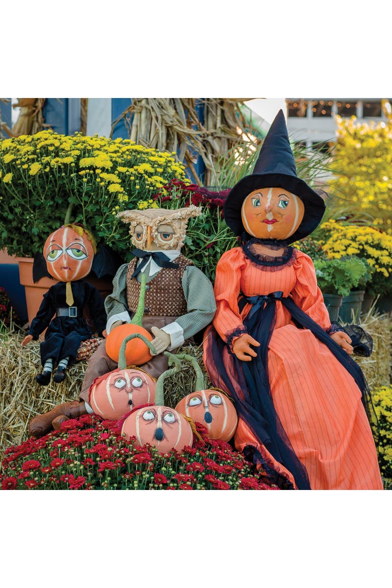 Tobias Owl Pumpkin Joe Spencer Gathered Traditions Figurine 31", Alternate, color, Brown