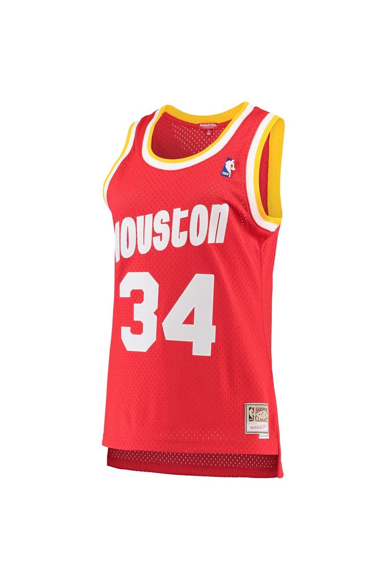Women's Mitchell & Ness Hakeem Olajuwon Red Houston Rockets 1993-94 Hardwood Classics Swingman Jersey, Alternate, color, Red
