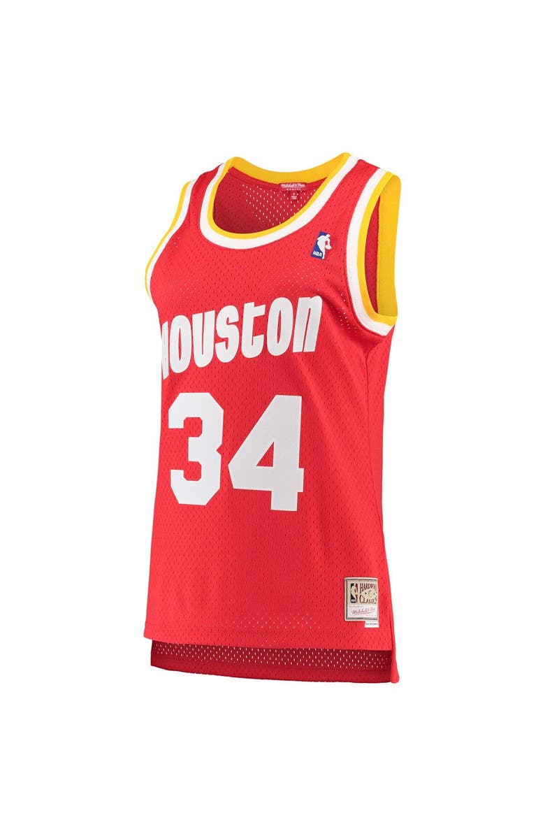Mitchell & Ness Women's Mitchell & Ness Hakeem Olajuwon Red Houston Rockets 1993-94 Hardwood Classics Swingman Jersey, Alternate, color,