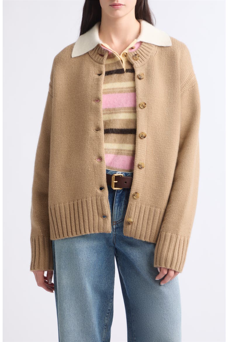 Cozy Cashmere Cardigan, Main, color, CAMEL