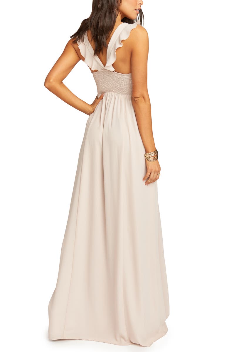 Show Me Your Mumu June Ruffle Strap A-Line Gown, Alternate, color, 