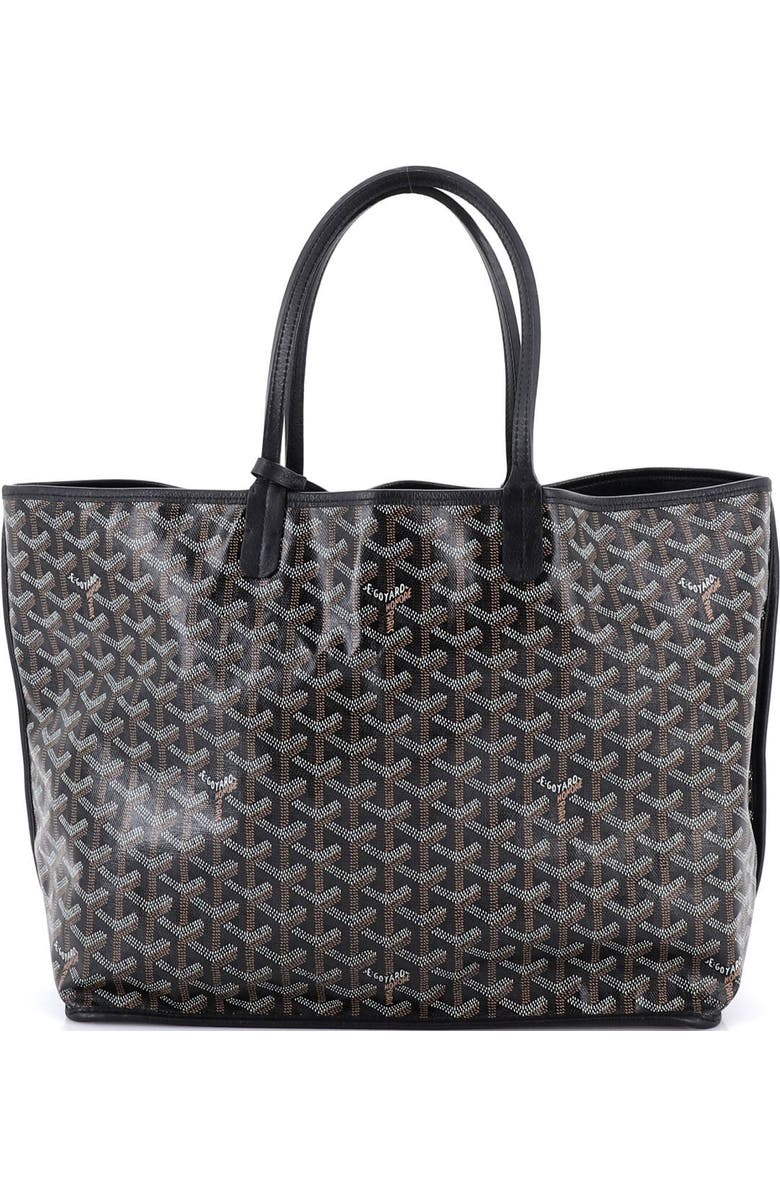 Pre-Owned Goyard Anjou Reversible Tote Coated Canvas PM, Main, color, Black