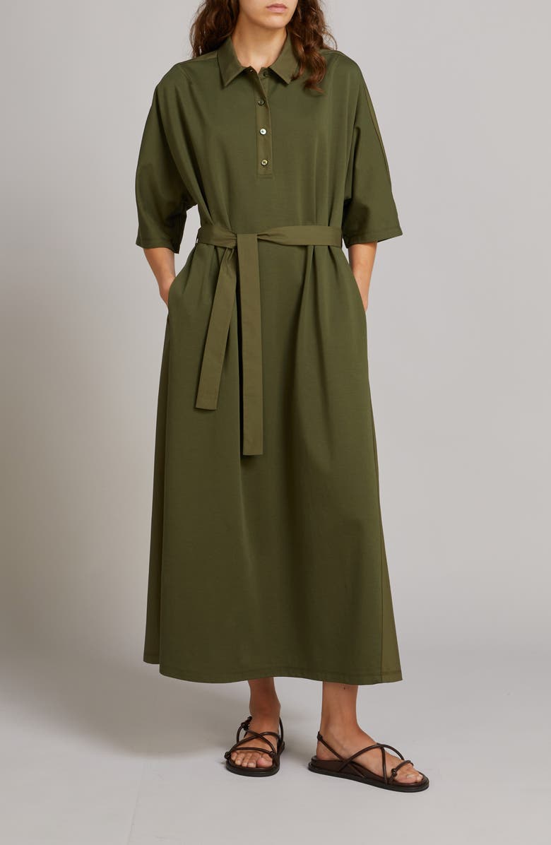 MM by Max Mara Albero Jersey Maxi Dress, Main, color, Moss Green