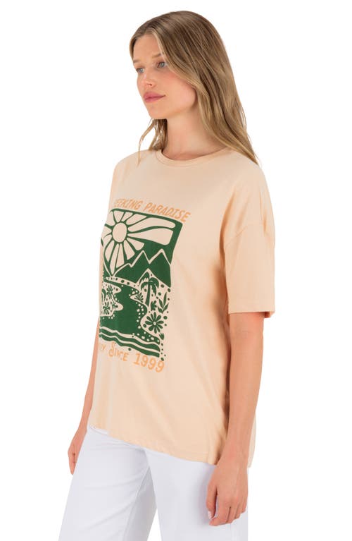 Hurley Road To Paradise Cotton Graphic T-shirt In Nude