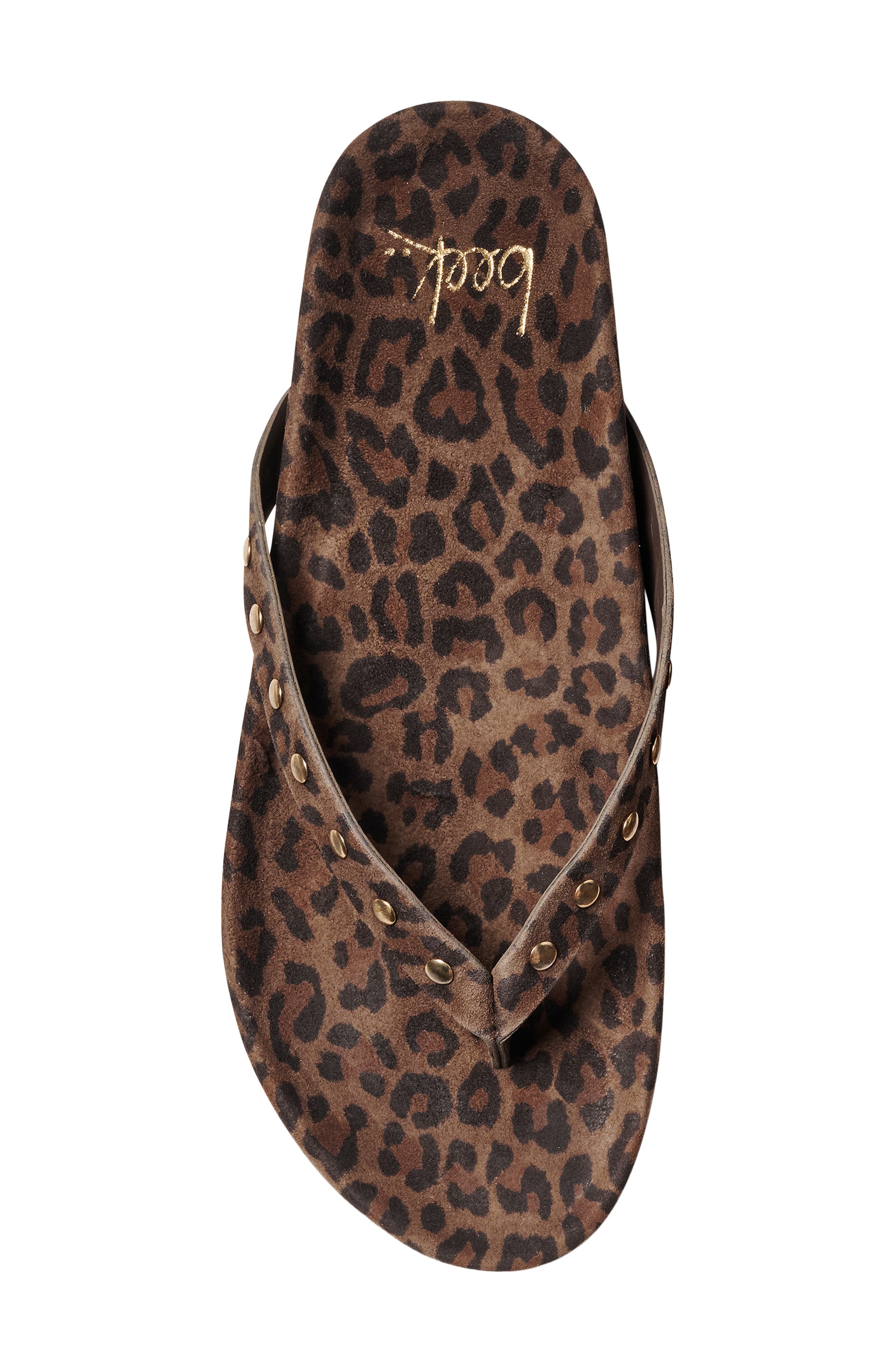 Tringa Flip Flop, Alternate, color, BLACK LEOPARD