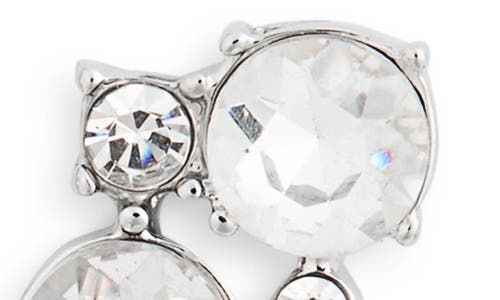Nordstrom Rack Cz Linear Drop Earrings In Clear- Silver