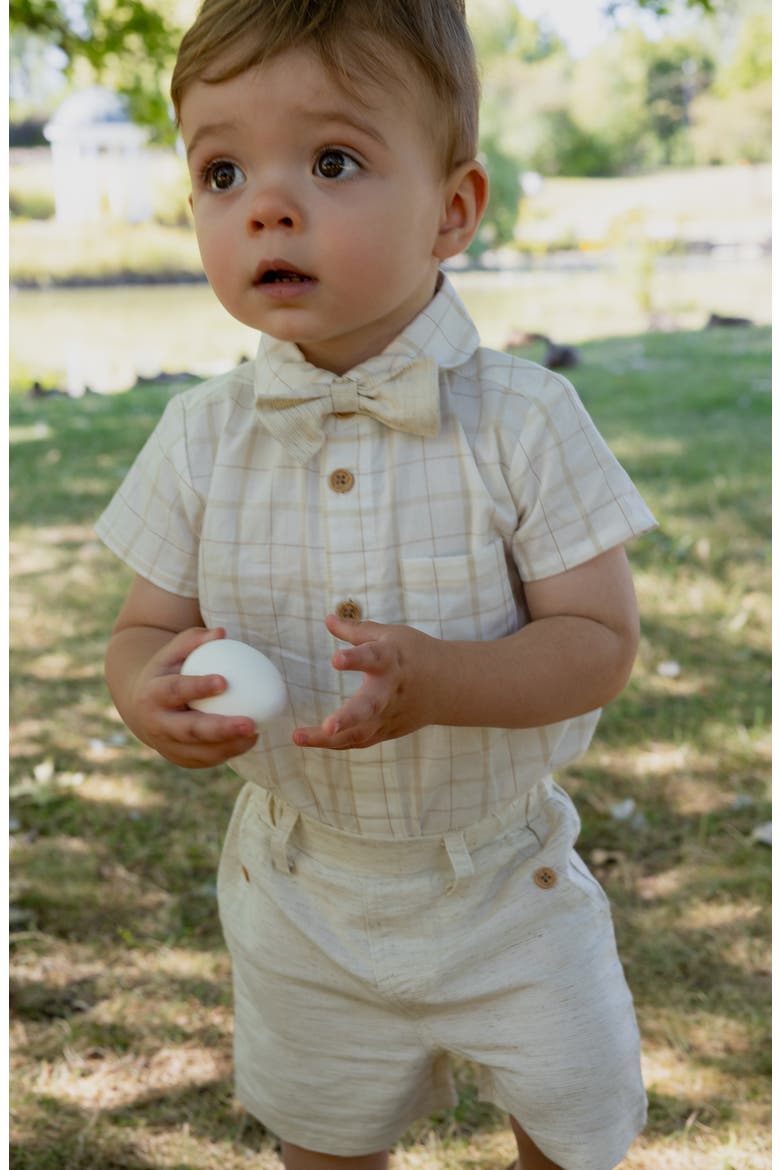 Bodysuit, Shorts & Bowtie Set, Alternate, color, OFF WHITE