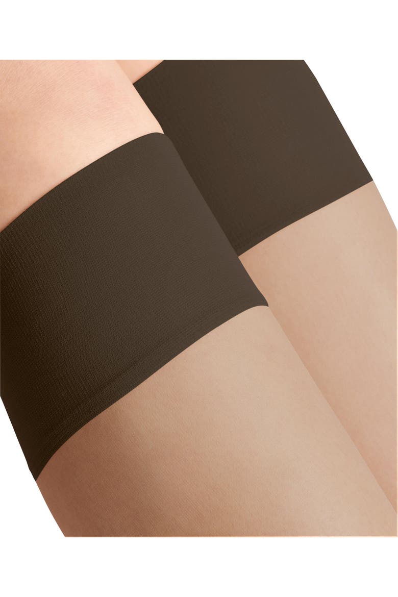 Shelina Toeless 12 Denier Ultra Sheer Socks, Alternate, color, Espresso