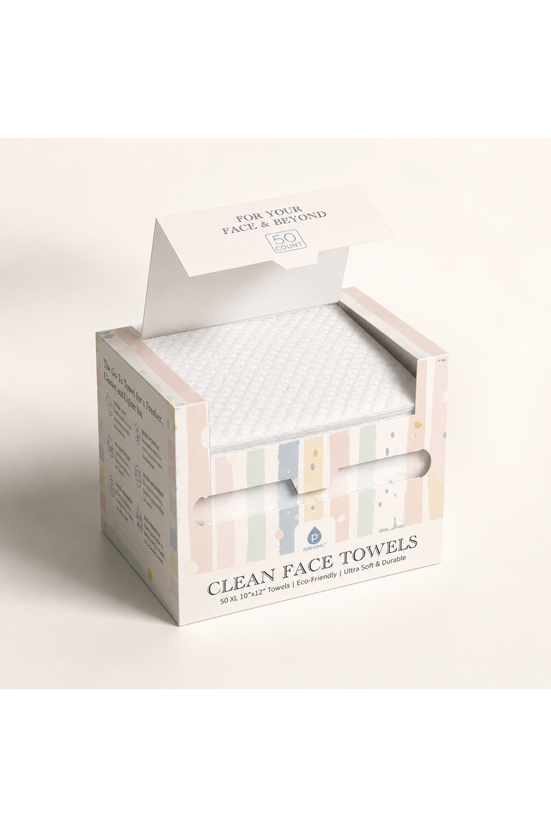 100 XL Clean Facial Towels, Alternate, color, White