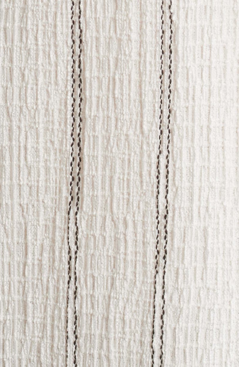 Anne Klein Flutter Sleeve Stripe Shirt, Alternate, color, White Dove/ Anneblack