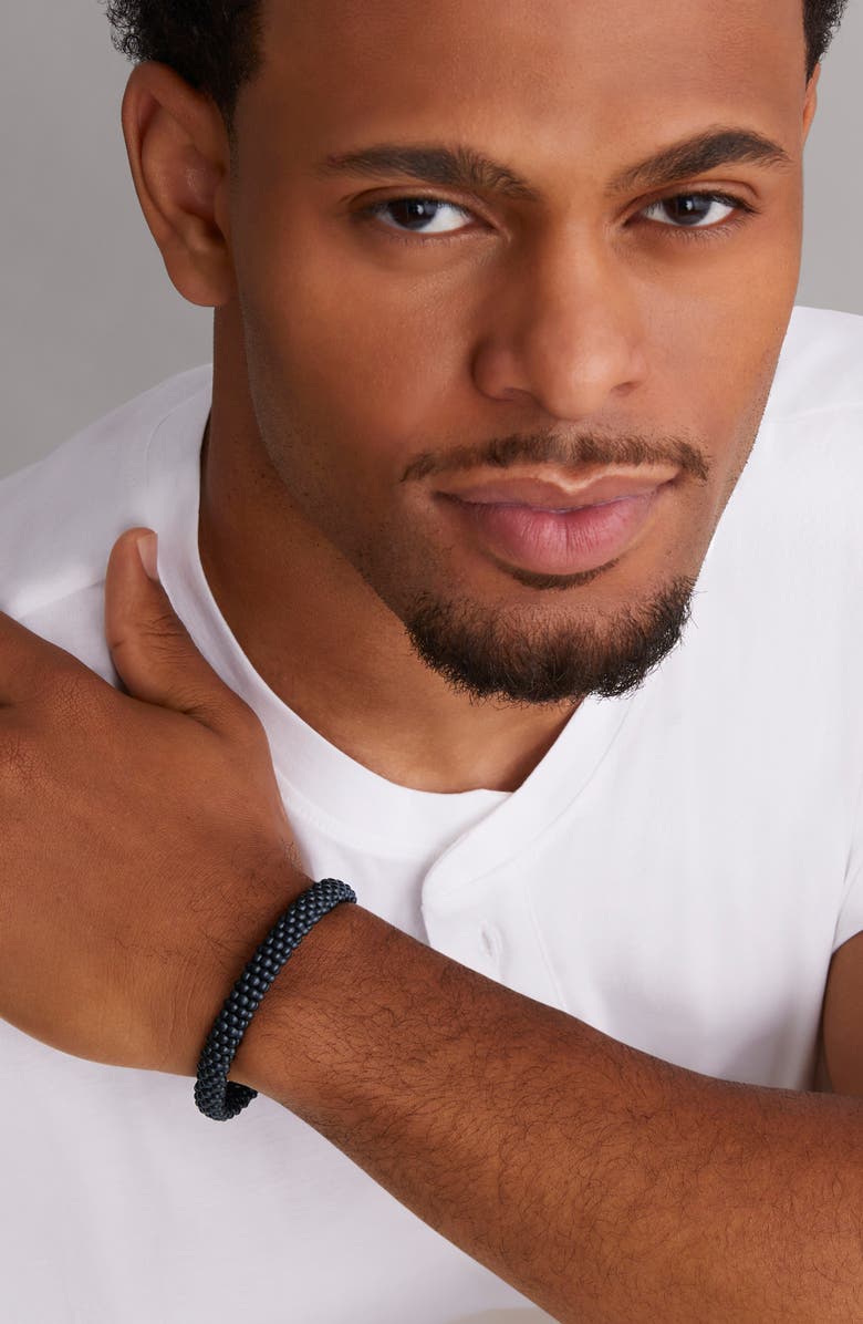 LAGOS Men's Black Caviar Station Bracelet, Alternate, color, Black