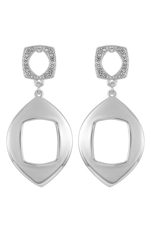 Vince Camuto Pavè Double Drop Earrings In Silver