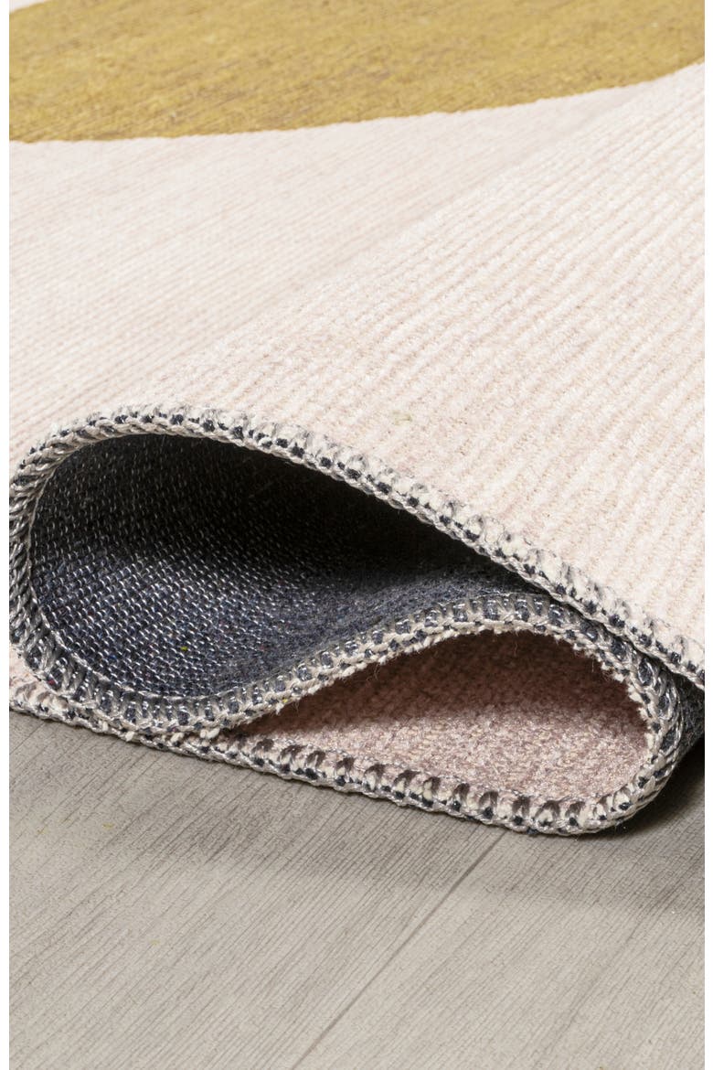 Luola Minimalist Geometric Machine-Washable Area Rug, Alternate, color, Cream/Moss