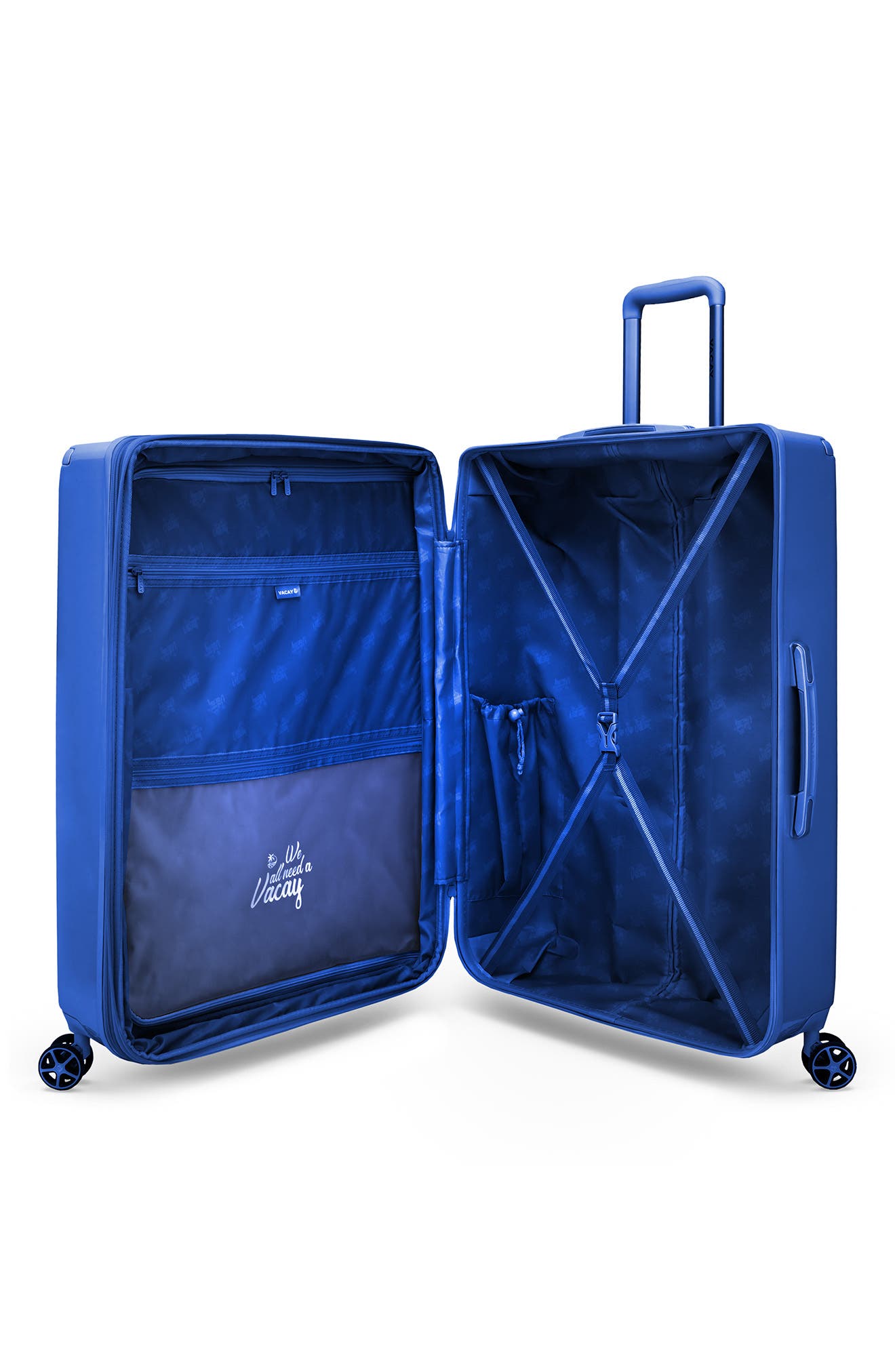 Vacay Radiant Elements Blues 22" Hardside Spinner Suitcase, Alternate, color, 