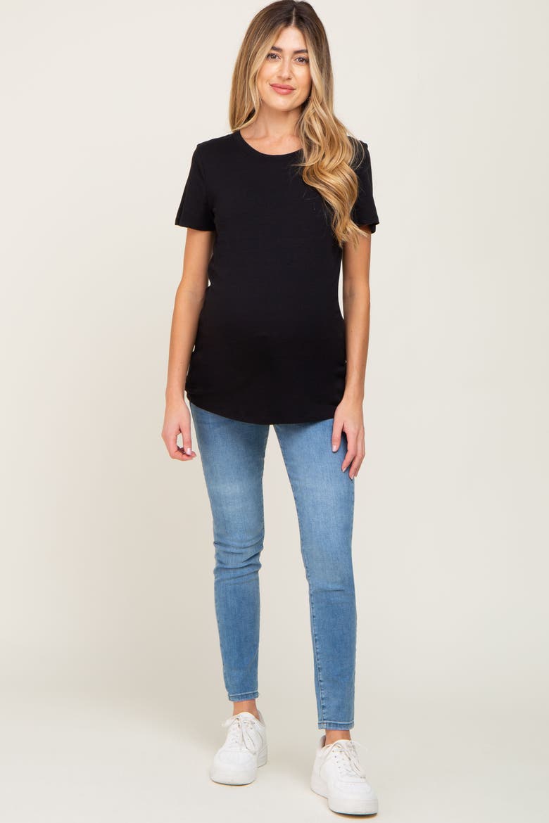 Basic Crew Neck Tee, Alternate, color, Black
