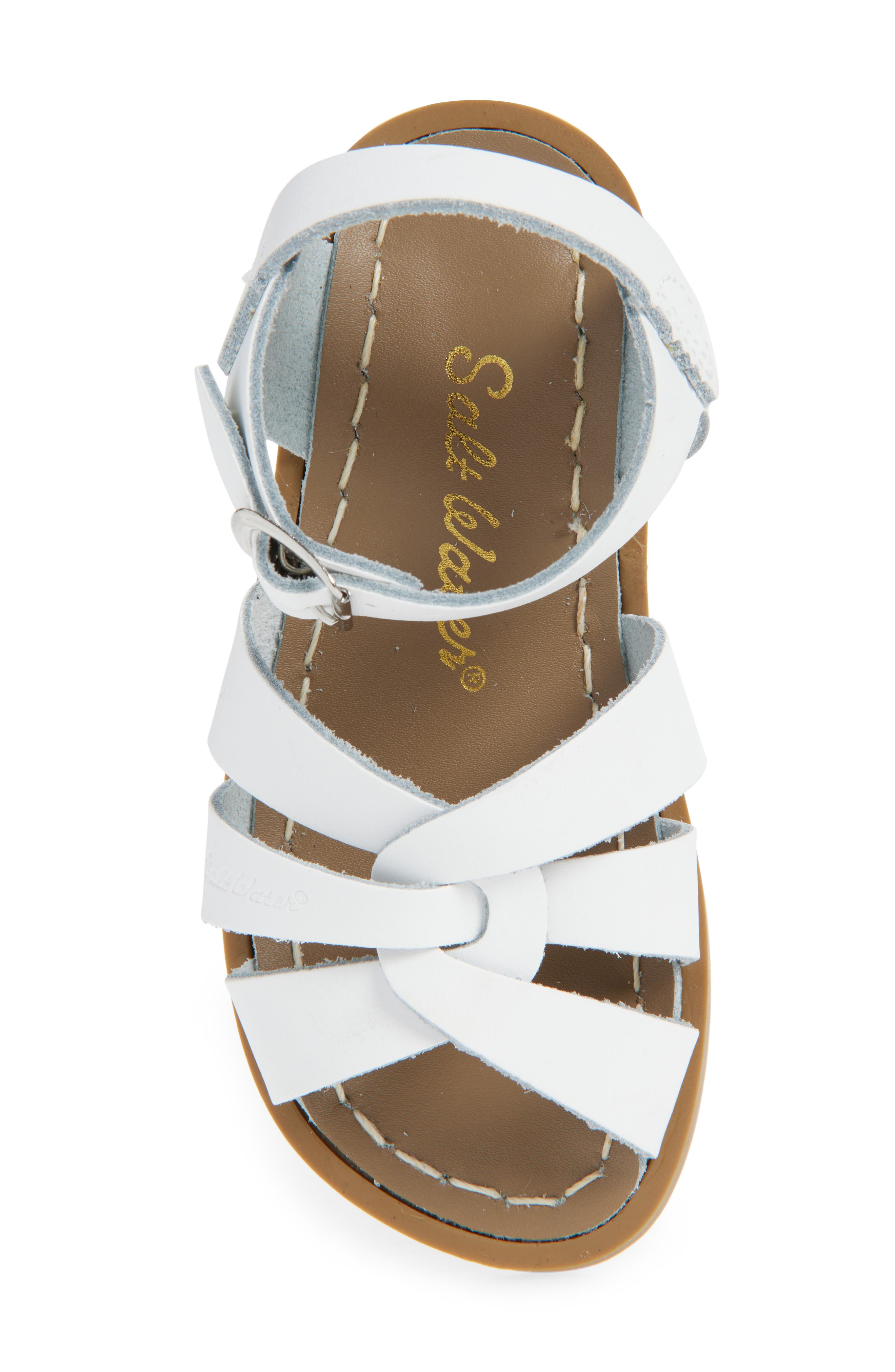 Salt Water Sandals by Hoy Kids' Salt Water Ankle Strap Sandal, Alternate, color, White