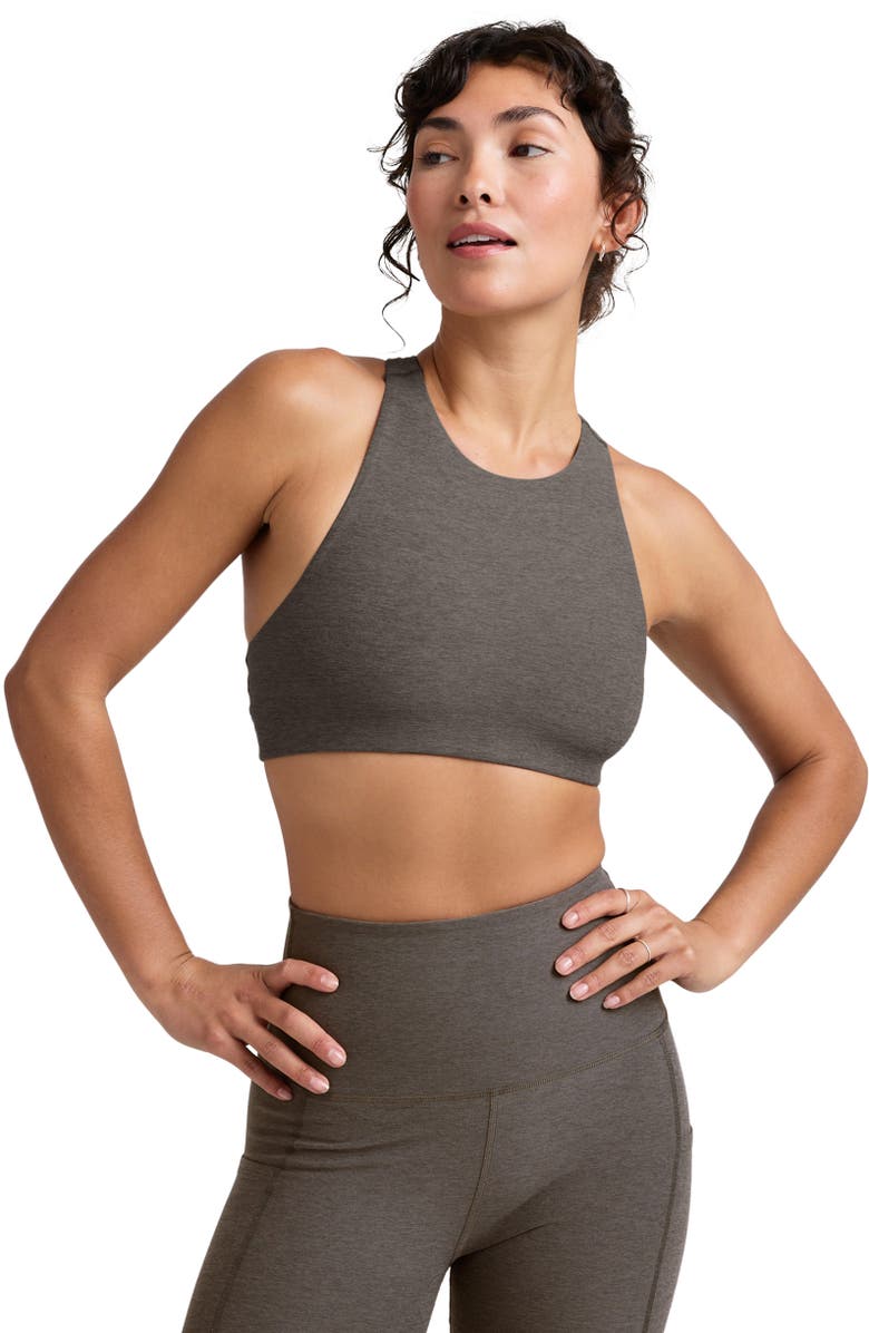 Beyond Yoga Refocus Sports Bra, Alternate, color, True Gray Heather