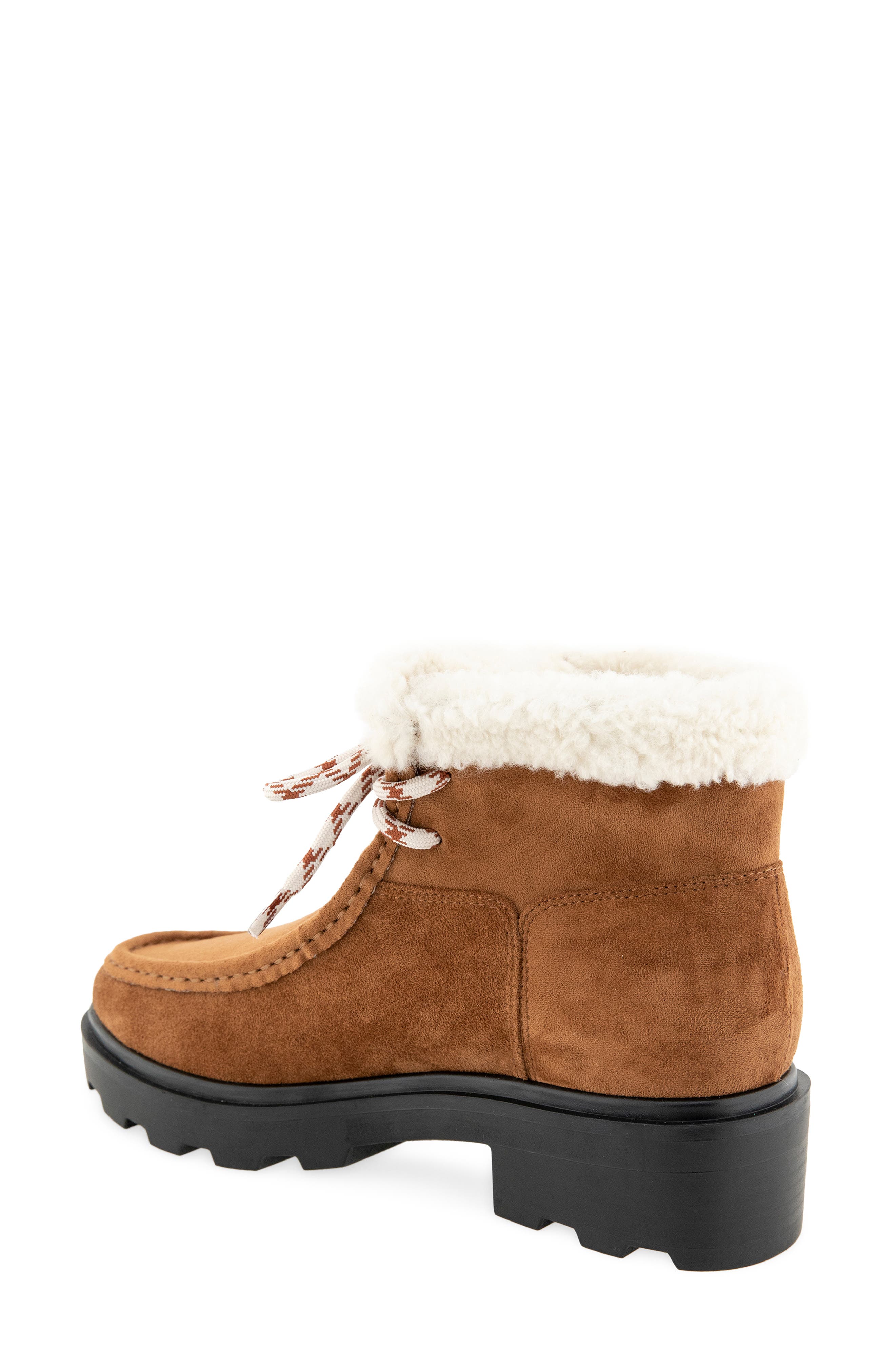 Eloise Faux Shearling Trim Bootie, Alternate, color, HAZELNUT