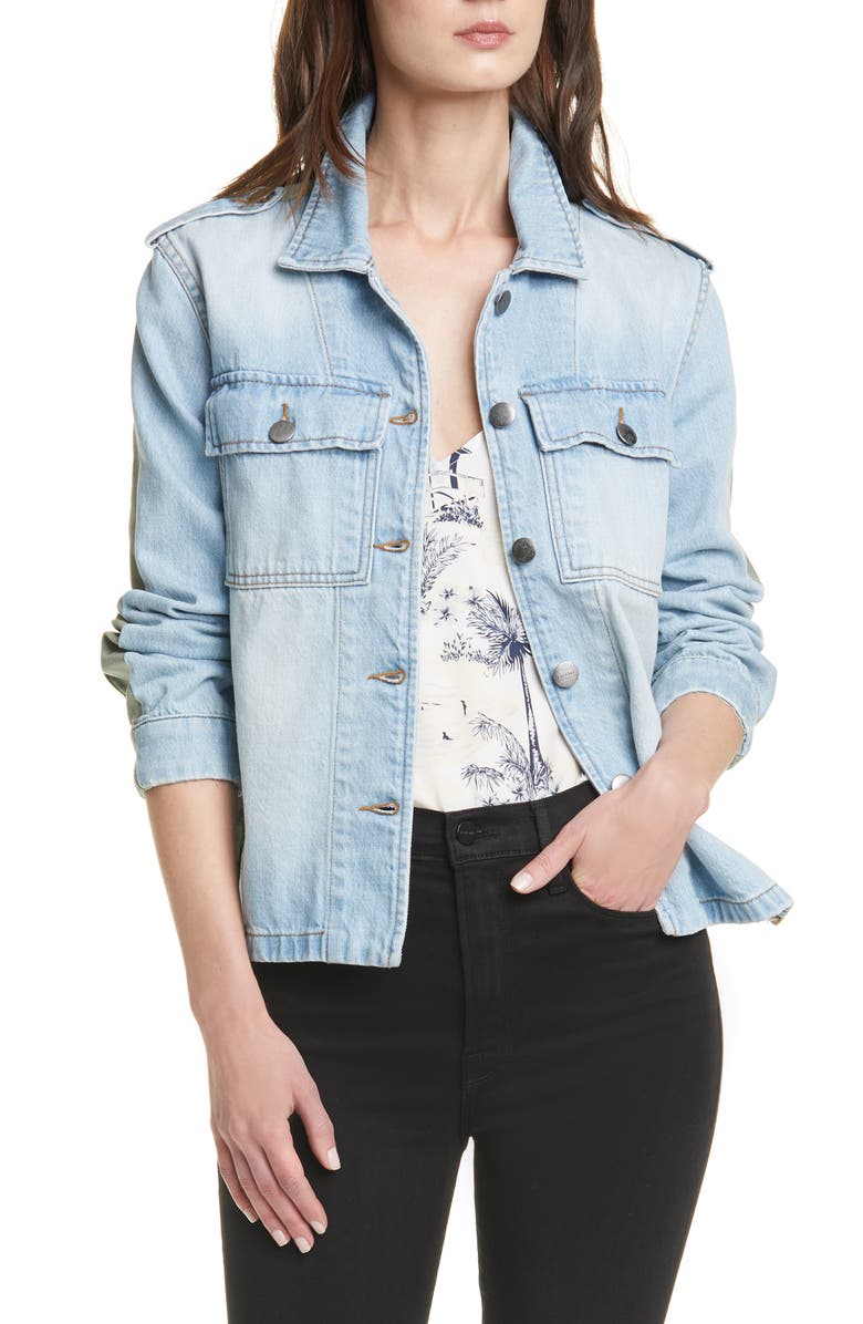 FRAME Cargo Mix Shirt Jacket, Main, color, 