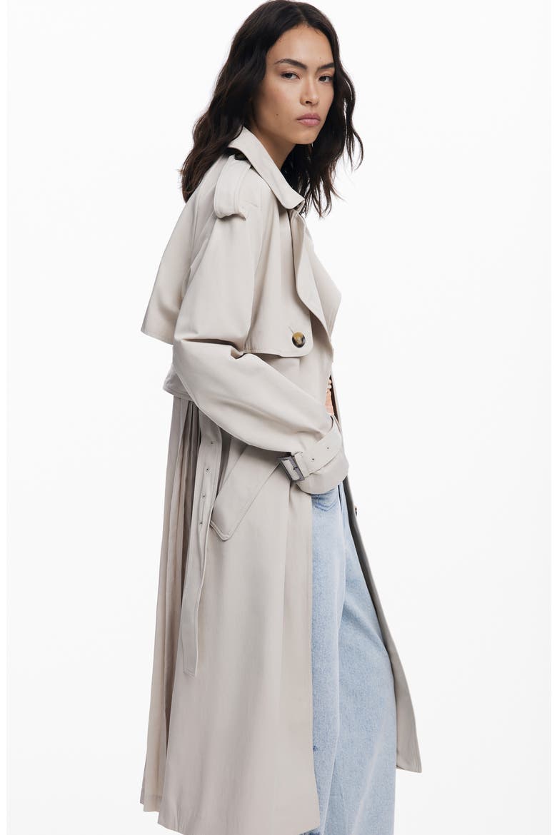 Belted Trench Coat, Alternate, color, BEIGE