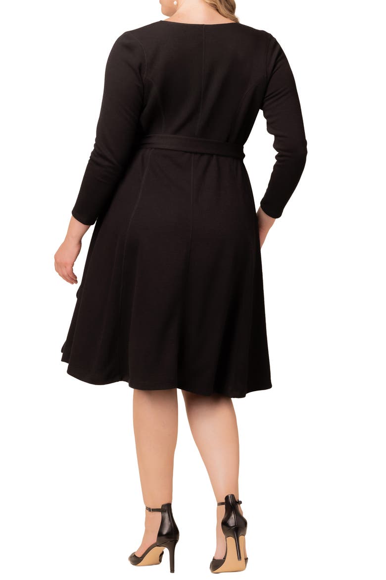 London Wrap Sweater Dress, Alternate, color, BLACK NOIR