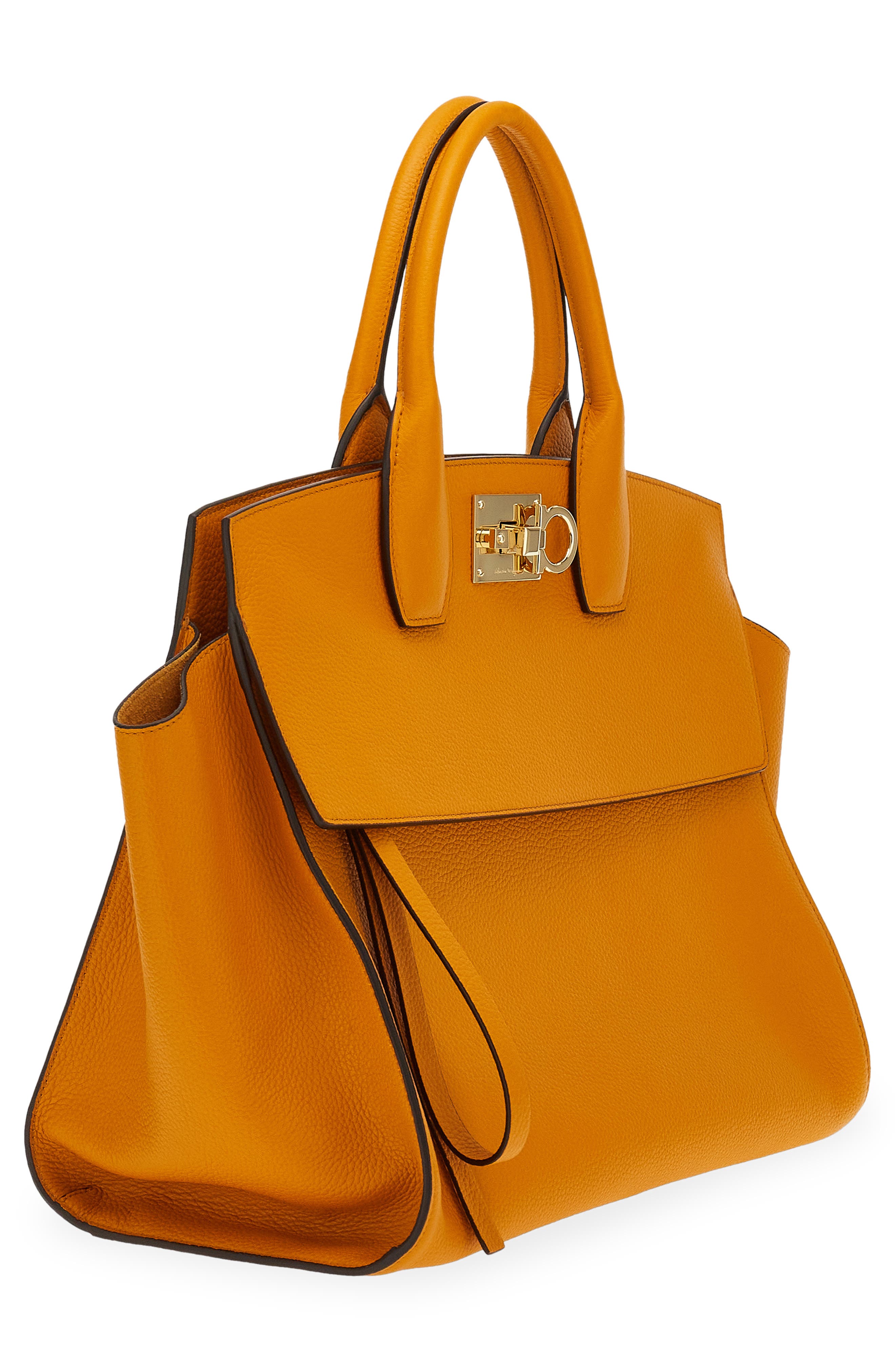 The Studio Soft Large Leather Top-Handle Bag, Alternate, color, OLIVELLO / NATURALE
