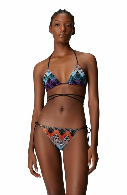 Missoni Bikini With Customizable Ties And Zig Zag Pattern