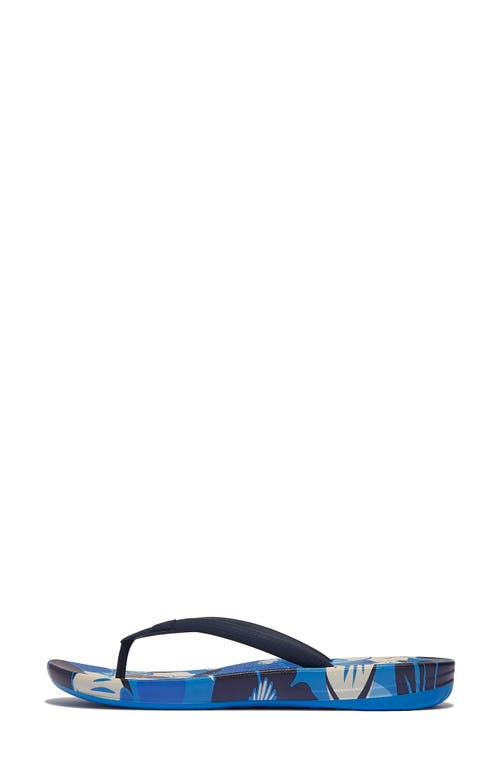 Fitflop Iqushion™ Flowerz Flip Flop In Bondi Blue Mix