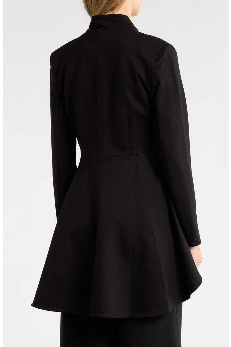 O-Ring Zip Ponte Jacket, Alternate, color, BLACK
