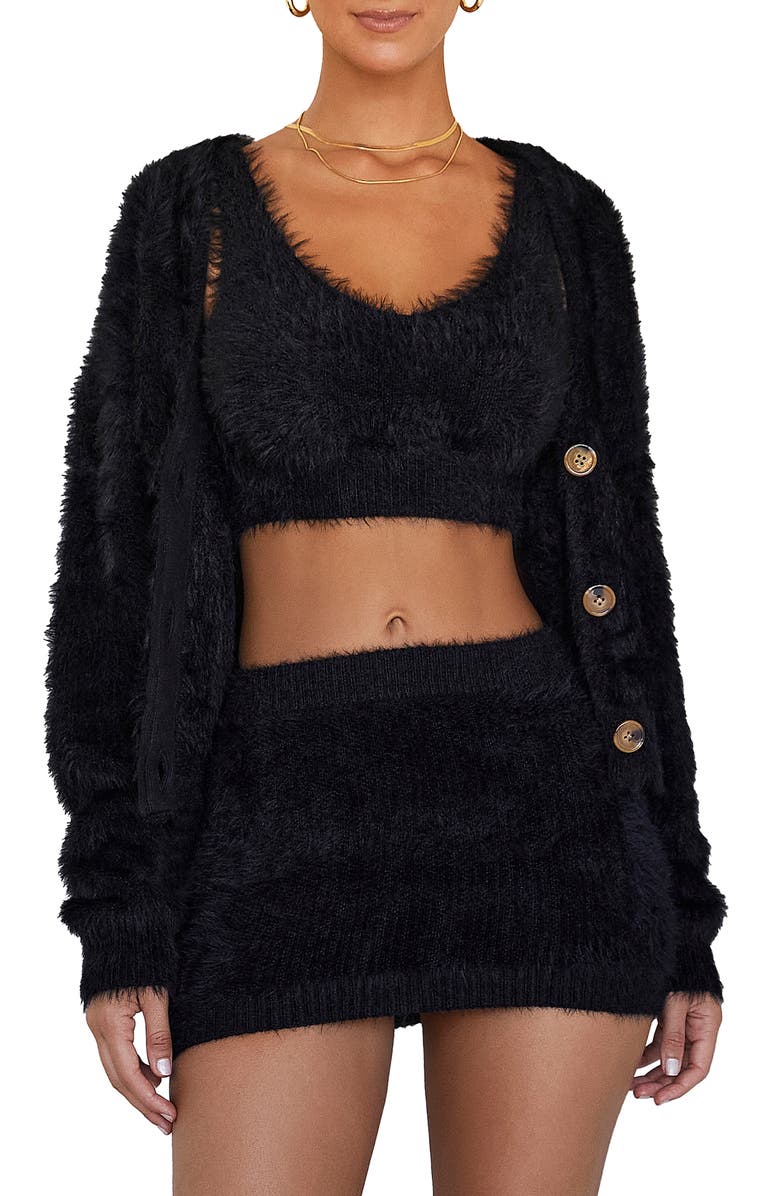 HOUSE OF CB Textured Cardigan, Main, color,