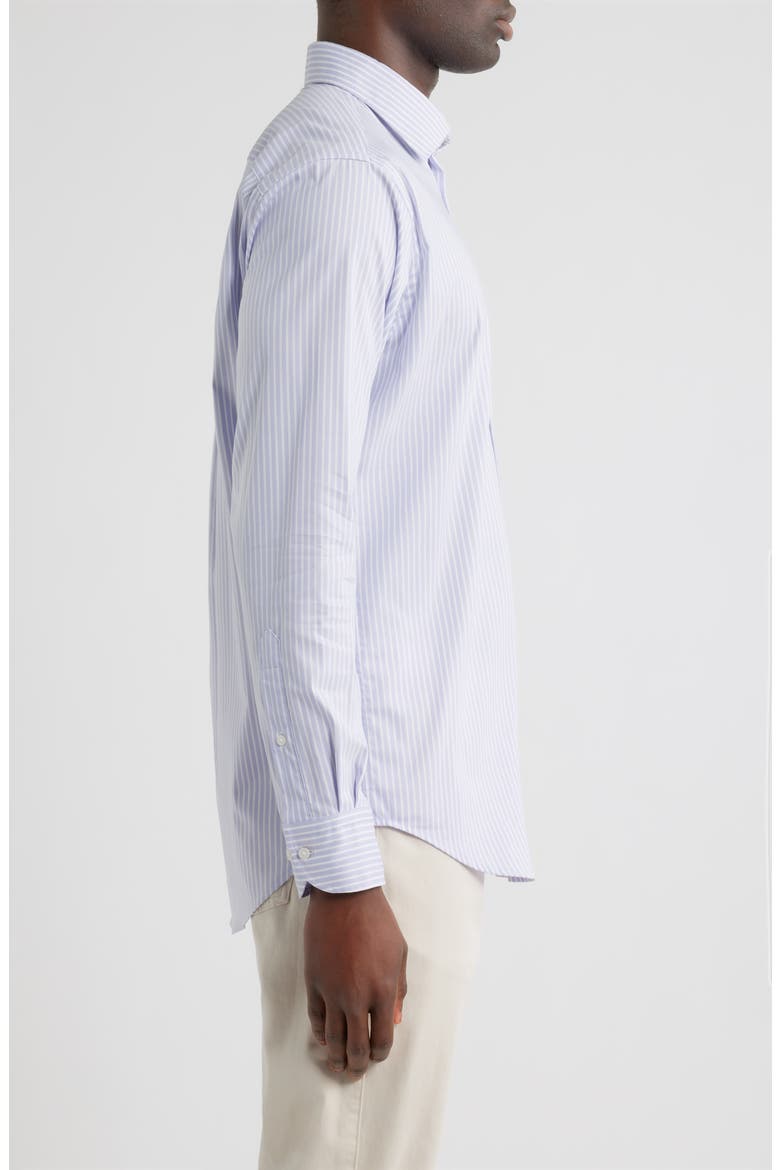Langley Stripe Crown Lite Performance Twill Button-Up Shirt, Alternate, color, LIGHT VIOLET
