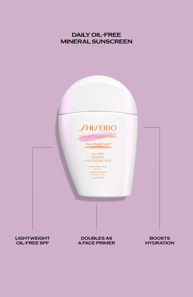 Shiseido Urban Environment Sun Dual Care<sup>™</sup> Oil-Free Mineral Broad Spectrum Sunscreen SPF 42, Alternate, color, 
