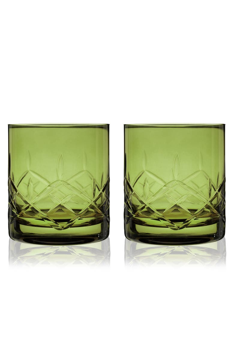 Admiral Crystal Rocks Glasses, Main, color, Green