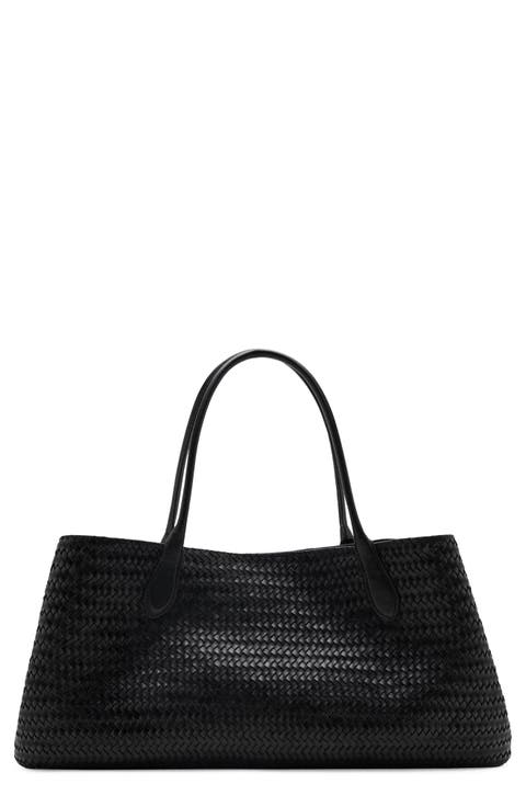 Large Braided Leather Shoulder Bag