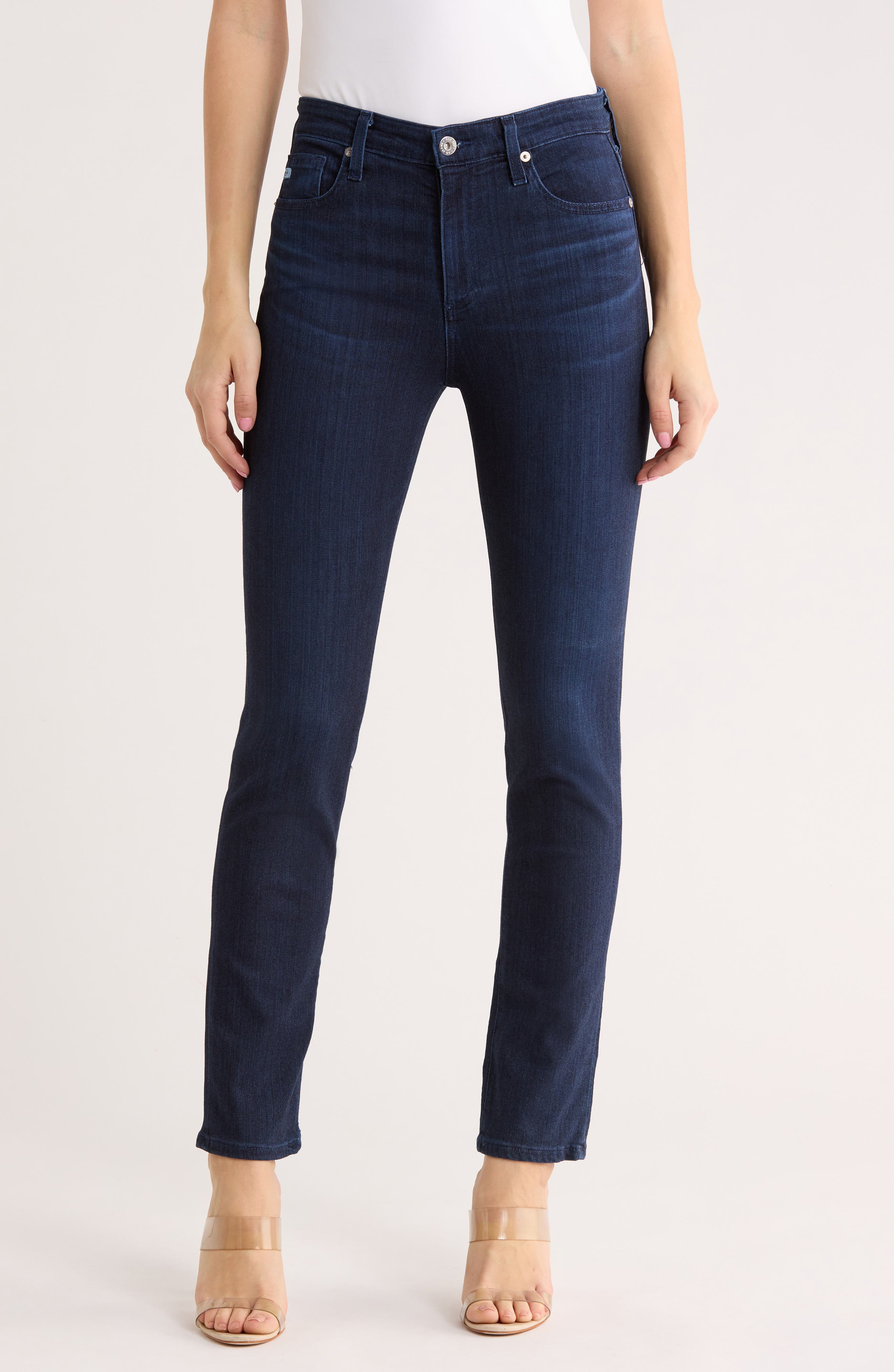 AG Mari Mid Rise Slim Straight Leg Jeans
