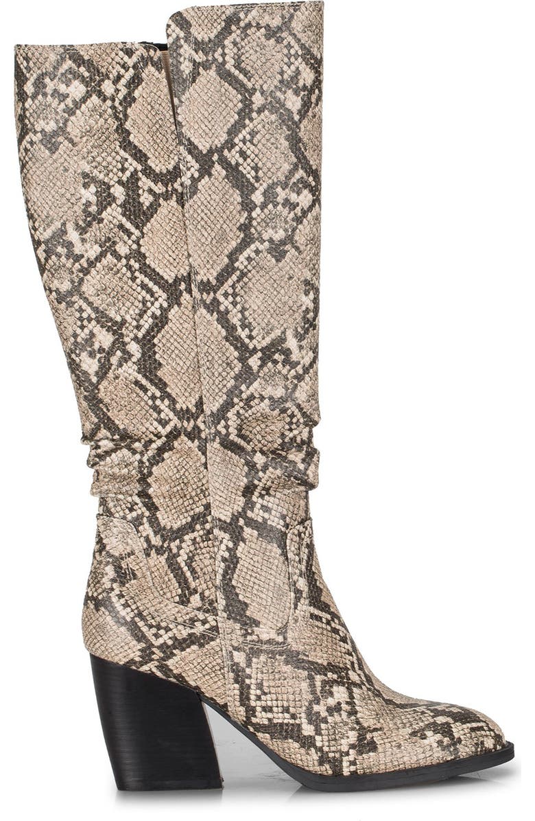 Lilly Tall Snakeskin Embossed Boot