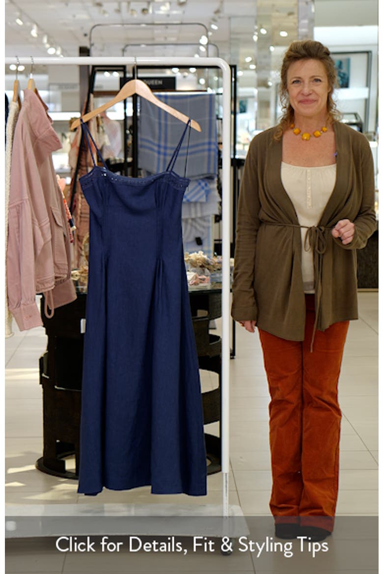 Pomona Sleeveless Linen Midi Dress video