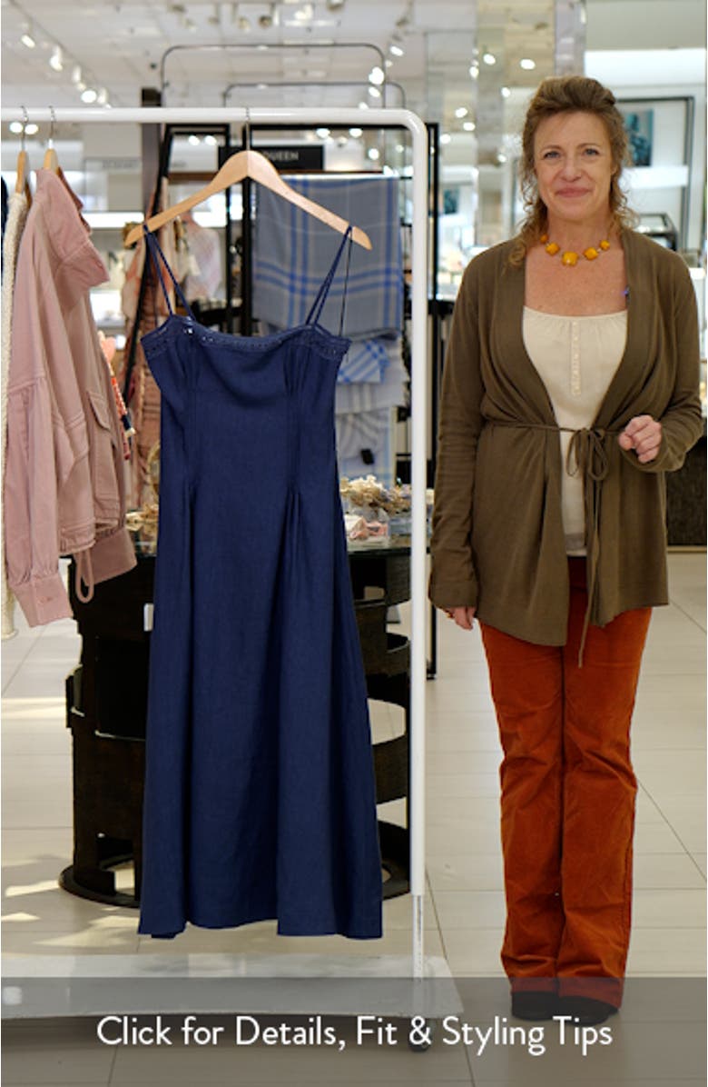 Pomona Sleeveless Linen Midi Dress, sales video thumbnail